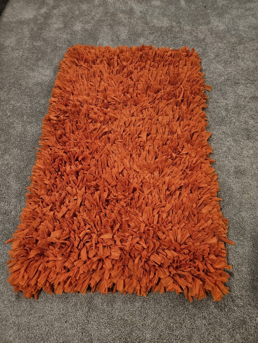 Orange Shaggy Rug